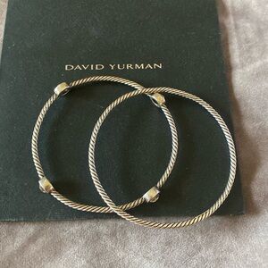 David Yurman Silver and Gold Cable Bracelets